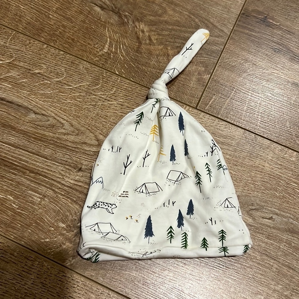 Red Caribou baby hat 0-6
